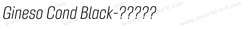 Gineso Cond Black字体转换